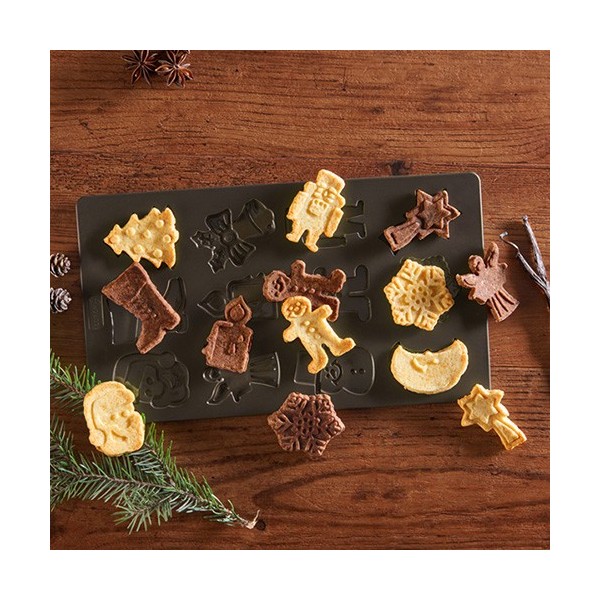 Moule Biscuits de Noël en Silicone Platinium - Lurch 65021