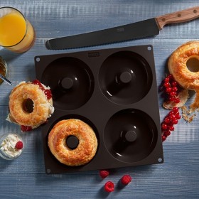 Moule à Bagels Silicone Platinium - Lurch 85088