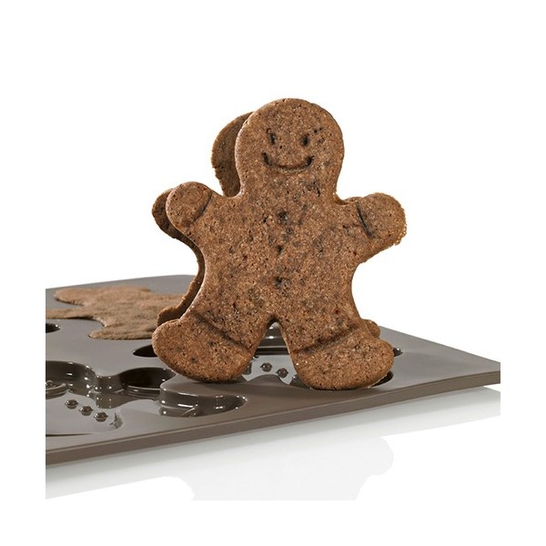 Moule Lebkuchenmann, biscuits de Noël en Silicone Platinium - Lurch 65014