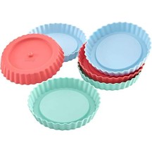 Set de 6 Moules Tartelettes Pastel en Silicone Platinium - Lurch 83016