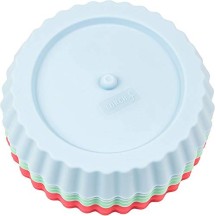 Set de 6 Moules Tartelettes Pastel en Silicone Platinium - Lurch 83016