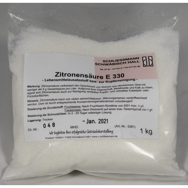 Acide Citrique (250 grs)