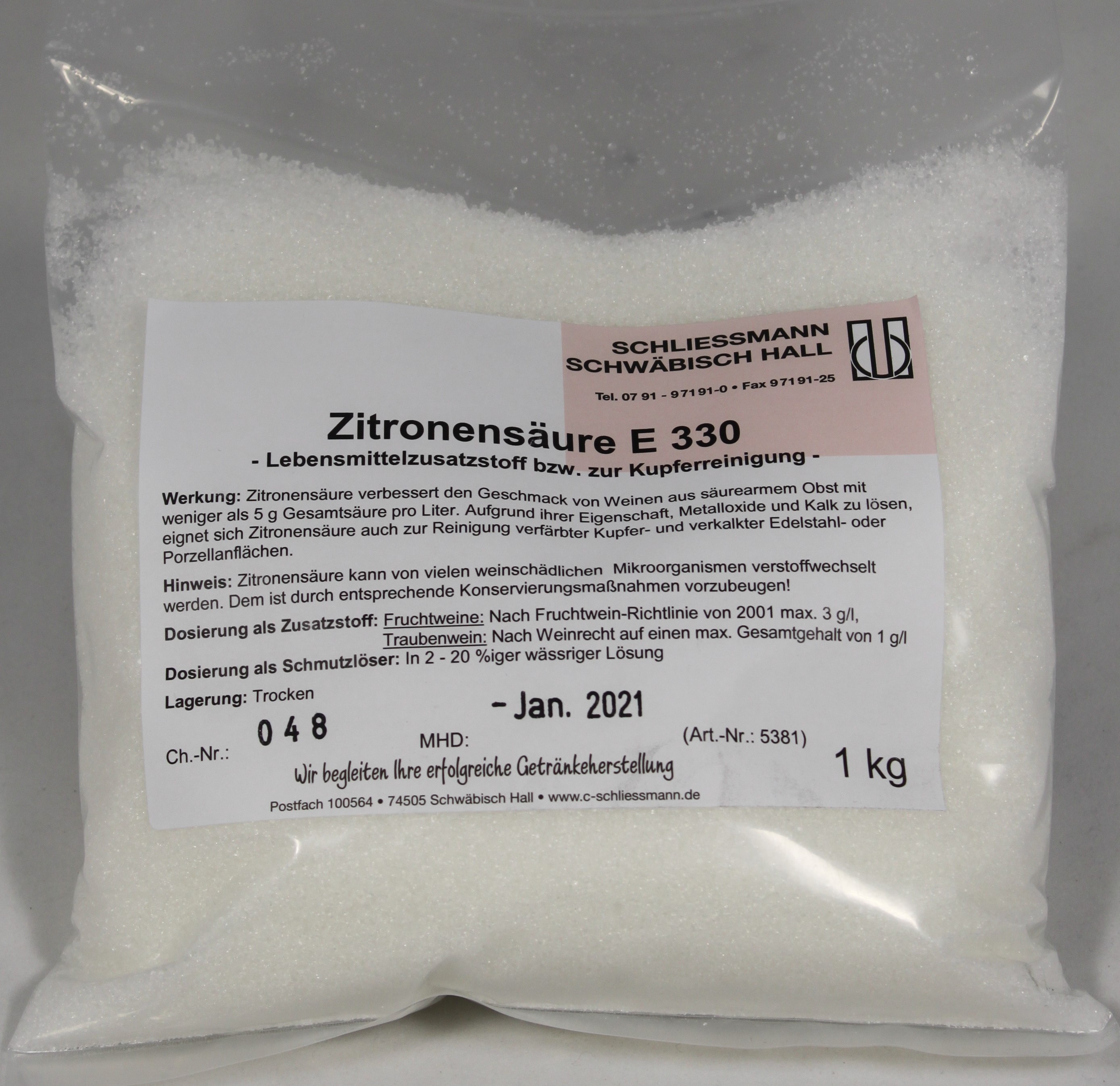 Acide Citrique (1 kg) - SIMACO SHOP