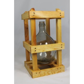 Bonbonne en verre cadre en bois empilable 15 litres
