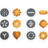 Presse à biscuits avec 9 disques en forme et 8 embouts - Lurch