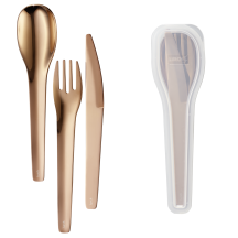 Couverts bronze 3pièces avec Boîte de rangement