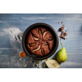 Moule à Manqué 20cm à charnière et fond amovible Bake&Serve Silicone Platinium - LURCH 68006