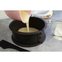Moule à Manqué 20cm à charnière et fond amovible Bake&Serve Silicone Platinium - LURCH 68006