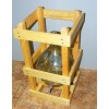 Bonbonne en verre cadre en bois empilable